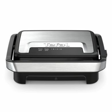 Tefal Гриль прижимной Inicio Compact 1000Вт, темп. режимов-1, алюминий, черный GC270D10 фото