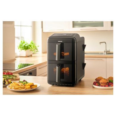 Sencor Sencor Dual Vita Fryer, 3000W, bowl-5.8+5.8l, sensore control, plastic, black SFR1250BK фото