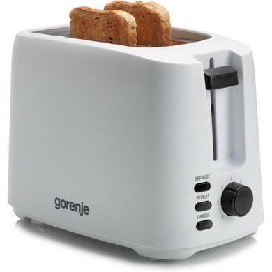 Gorenje Тостер 850Вт, функц. разморозки, автоотключение, пластик, белый T700XG фото