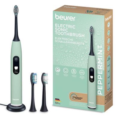 Beurer Щітка зубна електр. Beurer, Peppermint GP, 80т. колив/хв, насадок-2, 5 режимів , м`ятний SC_50_PEPPERMINT_GP фото