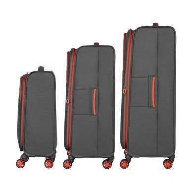 2E Набір валіз 2E, Trek, (L+M+S), TSA, 4 колеса, + 3 рюкзаки Cabin (2E-BPET-CABIN-BK), поліестр, сірий 2E-SPE-TREK-SET6-GR фото