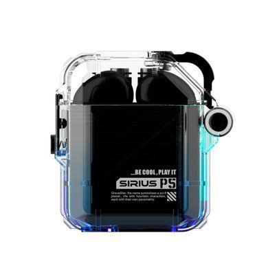 GravaStar Навушники TWS Sirius P5, BT 5.2, IPX4, Transparent Blue GRAVASTARP5_XTAL_BLU_V2 фото