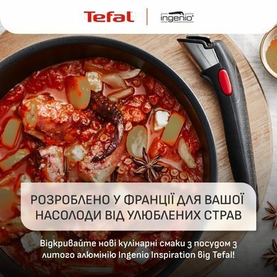 Tefal Набір посуду Tefal Ingenio Inspiration, 6предметів, алюміній, скло, бакеліт, чорний L867S604 фото