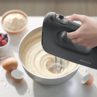 Philips Міксер Philips ручний 5000 series, 400Вт, насадки -4, чорний HR3739/00 фото