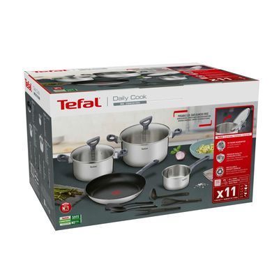 Tefal Набор посуды Daily Cook, 11 предметов, нерж.сталь G713SB45 фото
