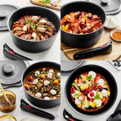 Tefal Набір посуду Tefal Ingenio Inspiration, 6предметів, алюміній, скло, бакеліт, чорний L867S604 фото