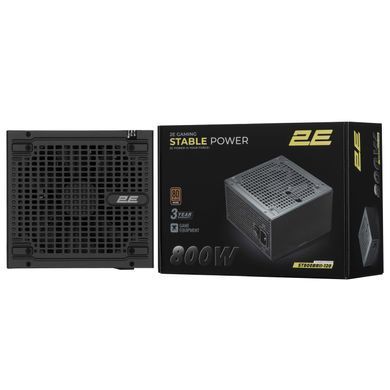2E Gaming Блок живлення 2E GAMING Stable Power Pro ATX3.1 GEN5.0 (800W), >85%, 80+ Bronze, 120мм, 1xMB 24pin(20+4), 2xCPU 8pin(4+4), 3xMolex, 6xSATA, 4xPCIe 8pin(6+2), 1xPCIe GEN5 16pin 2E-ST800BRII-120 фото