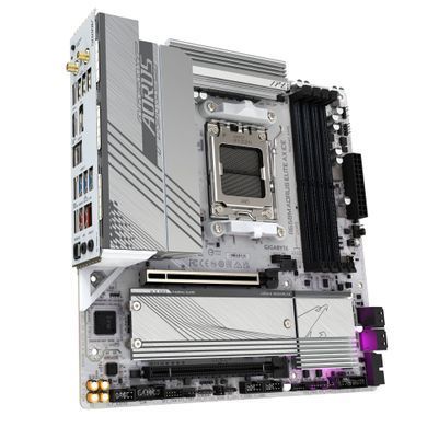 Gigabyte Материнская плата B650M A ELITE AX ICE sAM5 B650 4xDDR5 M.2 HDMI DP Wi-Fi mATX B650M_A_ELITE_AX_ICE фото
