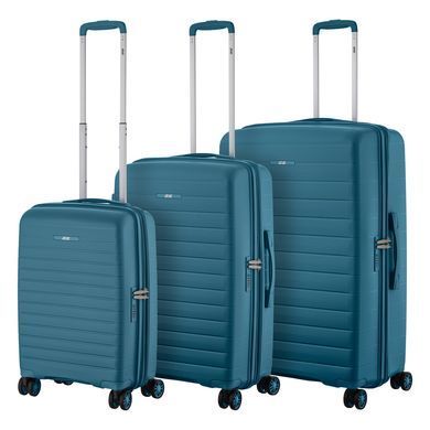 2E Набір валіз 2E, Aero, поліпропілен, (L+M+S),TSA, 4 колеса, EXP, синій 2E-SPP-AERO-SET3-TB фото