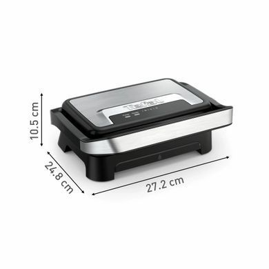 Tefal Гриль прижимной Inicio Compact 1000Вт, темп. режимов-1, алюминий, черный GC270D10 фото