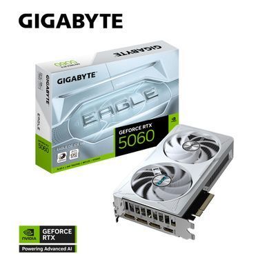 Gigabyte Видеокарта GeForce RTX 5060 8GB GDDR7 EAGLE OC ICE GV-N5060EAGLEOC_ICE-8GD фото