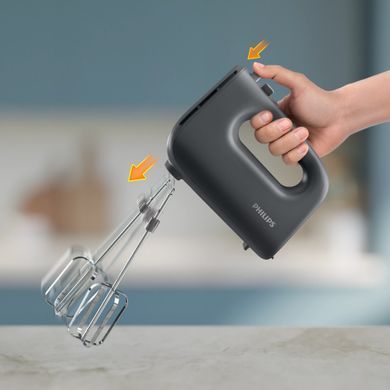 Philips Міксер Philips ручний 5000 series, 400Вт, насадки -4, чорний HR3739/00 фото
