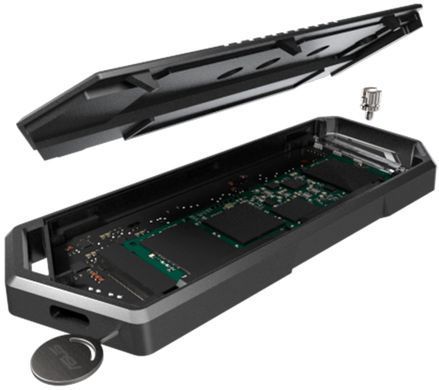 ASUS Портативний корпус для SSD ROG STRIX ARION LITE ESD-S1CL/BLK/G/AS Lite PCIe NVMe M.2 2230/2242/2260/2280 USB Type-C 3.2 Gen 2x 90DD02H0-M09010 фото