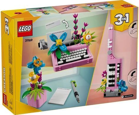 LEGO Конструктор LEGO Creator Друкарська машинка з квітами 31169 фото