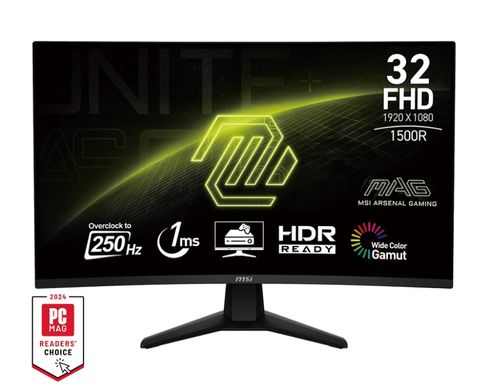 MSI Монітор 31.5" MAG 32C6X 2xHDMI, DP, Audio, VA, 250Hz, 1ms, sRGB 101%, CURVED, AdaptiveSync 9S6-3DD41M-010 фото