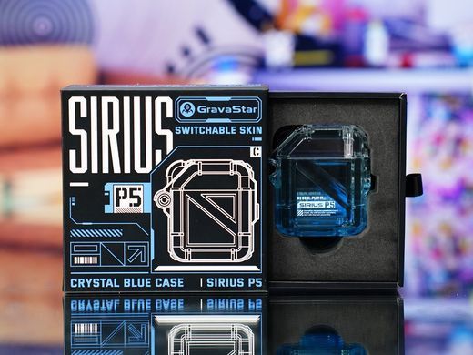 GravaStar Навушники TWS Sirius P5, BT 5.2, IPX4, Transparent Blue GRAVASTARP5_XTAL_BLU_V2 фото