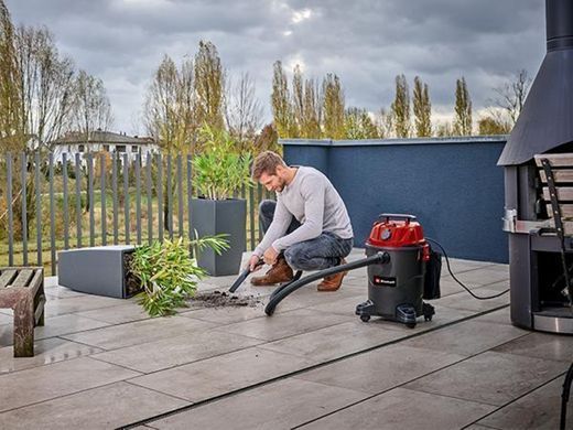 Einhell Пылесос профессиональный TC-VC 1825 А, 1250 Вт, пластик 25 л, 180 мбар, шланг 2.5 м, кабель 3 м, розетка 2.2 кВт, 4.2 кг 2342485 фото
