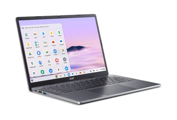 Acer Ноутбук Chromebook Plus CB514-3HT 14" WUXGA IPS Touch, AMD R3-7320C, 8GB, F512GB, UMA, ChromeOS, серый NX.KP9EU.001 фото