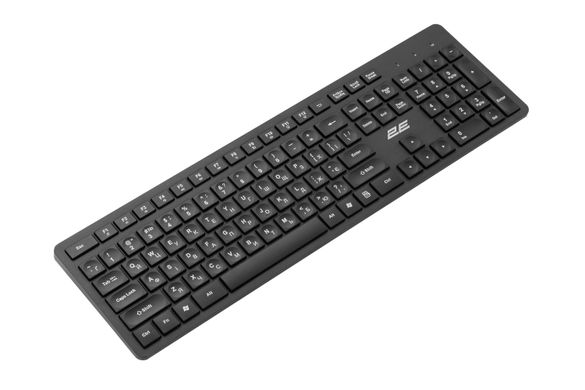 Клавіатура 2E KS260 WL EN/UKR Black 2E-KS260WB фото