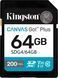 Kingston Карта памяти Kingston SD 64GB C10 UHS-I U3 V30 R200MB/s 1 - магазин Coolbaba Toys