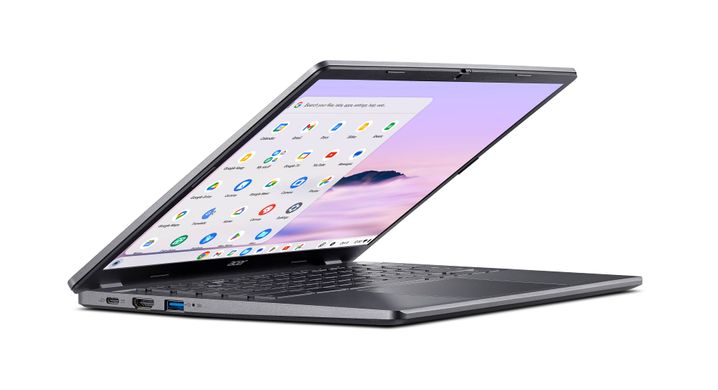 Acer Ноутбук Chromebook Plus CB514-3HT 14" WUXGA IPS Touch, AMD R3-7320C, 8GB, F512GB, UMA, ChromeOS, сірий NX.KP9EU.001 фото