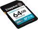 Kingston Карта памяти Kingston SD 64GB C10 UHS-I U3 V30 R200MB/s 2 - магазин Coolbaba Toys