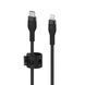 Belkin Кабель USB-С - Lightning, BRAIDED SILICONE, 1m, black 19 - магазин Coolbaba Toys