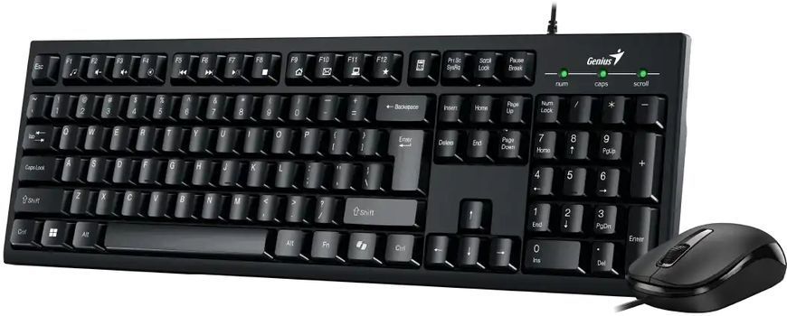 Genius Комплект клавиатура и мышь Genius KM-100SE, AI, EN/UKR, черный 31330009410 фото
