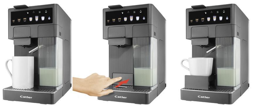 CATLER Кавоварка Catler капсульна Renzo 1.6л, капсули, мелена кава, сенсорне керування, автоматичний капучинатор, сірий ES750GRENZO фото