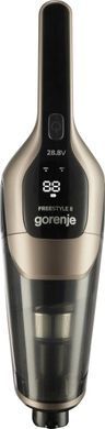Gorenje Пилосос бездротовий, 176Вт, конт пил -0.6л, автон. робота до 70хв, HEPA, 2 в 1, підсвічування, індикатор, щітка- електротурбо, бронзи SVC288191FSIIGO фото