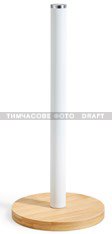 ARDESTO Тримач для паперових рушників Midori 15х34см, метал, бамбук, білий AR0913WB фото