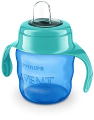 Чашка-непроливайка Avent с мягким носиком голубая 200 мл 6+ 1 шт. SCF551/05 фото