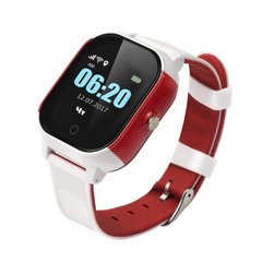 Дитячий телефон-годинник з GPS трекером GOGPS К23 білий з червоним - купити в інтернет-магазині Coolbaba Toys