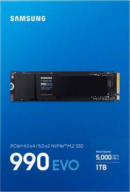 Samsung Накопичувач SSD M.2 1TB PCIe 4.0 990EVO MZ-V9E1T0BW фото