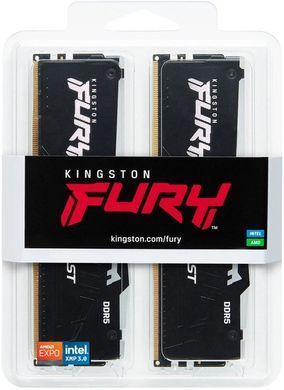Kingston Память ПК DDR5 128GB KIT (64GBx2) 5600 FURY Beast RGB KF556C40BBAK2-128 фото