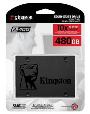 Накопичувач SSD Kingston 2.5" 480GB SATA A400 SA400S37/480G фото