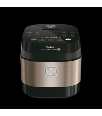 Мультиварка Tefal MultiCook & Stir, 1200Вт, чаша-5л, кнопкове керування, пластик, чорно-бронз RK905A34 фото