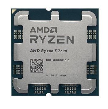 AMD Центральний процесор Ryzen 5 7600 6C/12T 3.8/5.1GHz Boost 32Mb Radeon Graphics AM5 65W w/o cooler TRAY 100-000001015 фото
