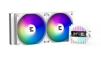 Zalman Система рідинного оxолодження Alpha 2 A24 ARGB, LGA1851, 1700, 1200, 115x, AM5, AM4, TDP 320W, білий ALPHA2A24WHITE фото