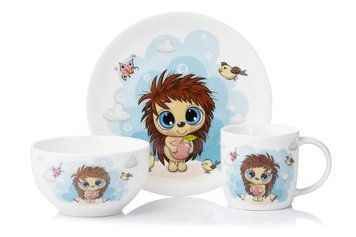 ARDESTO Набір дитячого посуду Sweet hedgehog, 3 предмети, порцеляна AR3455HS фото