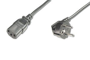 Digitus Кабель живлення DIGITUS Schuko 90/M - C13/F, 0.75м, чорний AK-440109-008-S фото