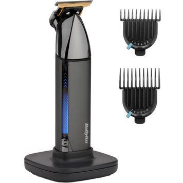 BaByliss haircut kit Super-X Metal Black Edition for mustache, beard, battery, nozzles-2, steel, case, black T991E фото