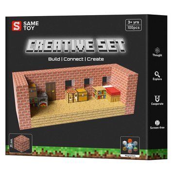 Same Toy Magnetic construction set Same Toy Creative Set Brick House, 100pcs MCRAFT-1110-SM фото
