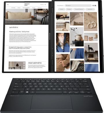 ASUS Ноутбук Zenbook DUO UX8406CA-QL214X 14" FHD OLED, Intel Ultra 7 255H, 32GB, F2TB, UMA, Win11P, Сірий 90NB14X1-M00BR0 фото
