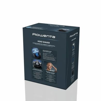 Rowenta Бритва електр. для голови Rowenta роторна Gentle Bald, бритв.головок-5, Li-Ion, сух.+волог., чорно-синій TN3110E0 фото