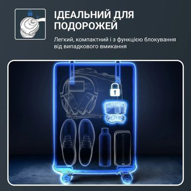 Rowenta Бритва електр. для голови Rowenta роторна Gentle Bald, бритв.головок-5, Li-Ion, сух.+волог., чорно-синій TN3110E0 фото