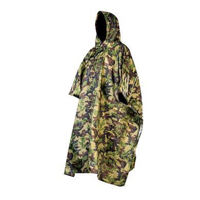 Дощовик тент Neo Tools Camo, 3в1, поліестер 210D, 124х142см, камуфляж 63-132 фото