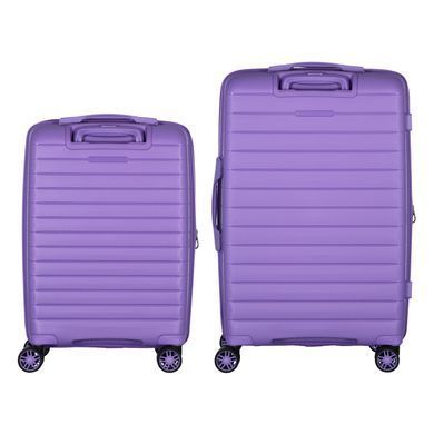 2E Набір валіз 2E, Aero, поліпропілен, (M+S),TSA, 4 колеса, EXP, лавандовий 2E-SPP-AERO-SET2-LV фото