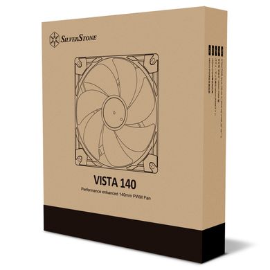 Корпусный вентилятор SilverStone Vista VS140B, 140mm, 1600rpm, 4pin PWM, 30.8dBa SST-VS140B фото