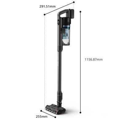 Philips Пилосос безпровідний Aqua Series 7000, вологе прибирання, конт пил -0.6л, автон. робота до 80хв, LED підствітка, турборежим, чорно-блакитний XC7163/01 фото
